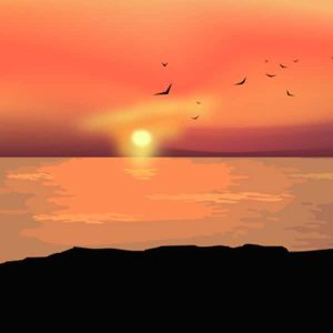 Learning to live in the moment main image of a sunset.